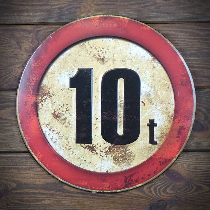 Road sign - 10T Limit - Oldstyl.eu
