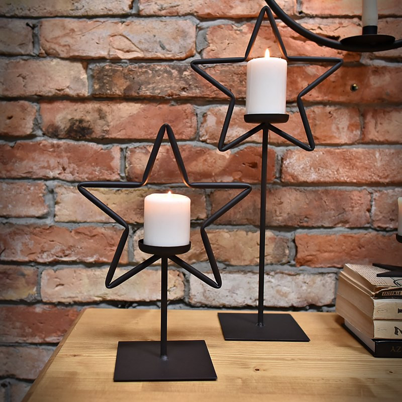 Vertical Metal Candle Holder STAR GWIAZDA Oldstyl.eu