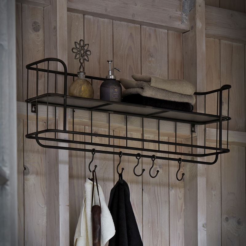 Metal Shelf With Hooks William Oldstyl Eu