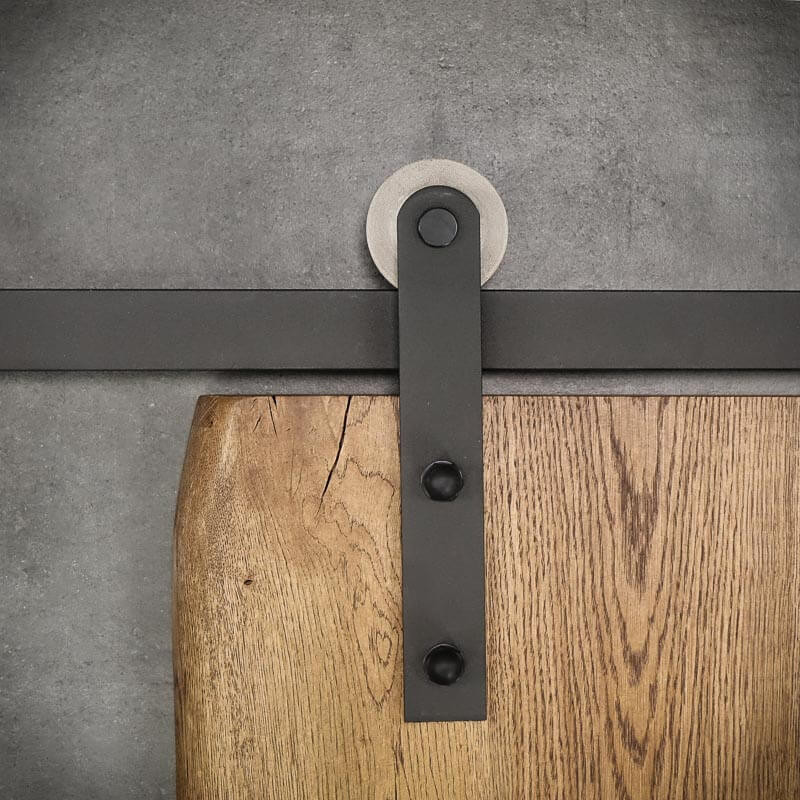 Single Barn Door Hardware Black Roka Roller Wall Mounted Oldstyl Eu